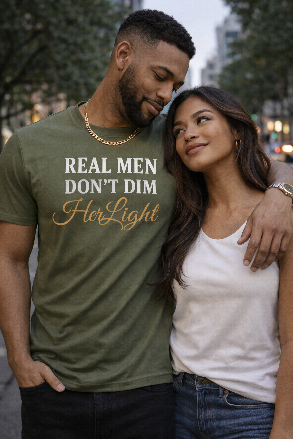 Real Men Don’t Dim Her Light Tee | VBD Couture